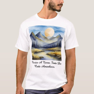 Camiseta Masculina Básica Amanhecer da Terra-2