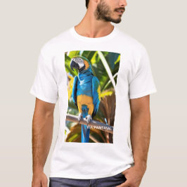 Camiseta Masculina Básica arara azul