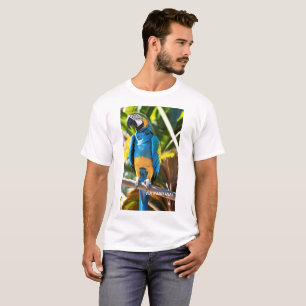 Camiseta Masculina Básica arara azul