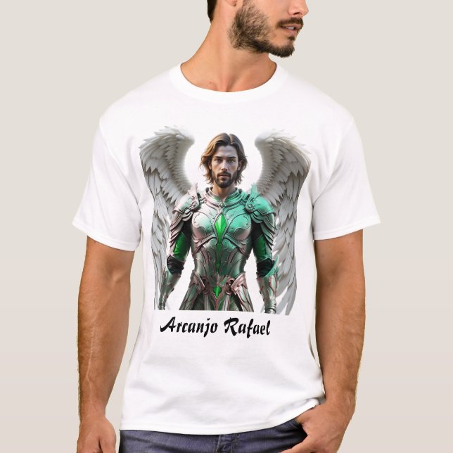 Camiseta Masculina Básica Arcanjo Rafael (Frente)