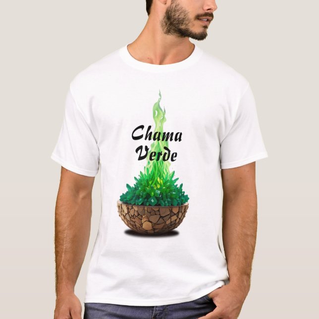 Camiseta Masculina Básica Chama Sagrada-5 (Frente)