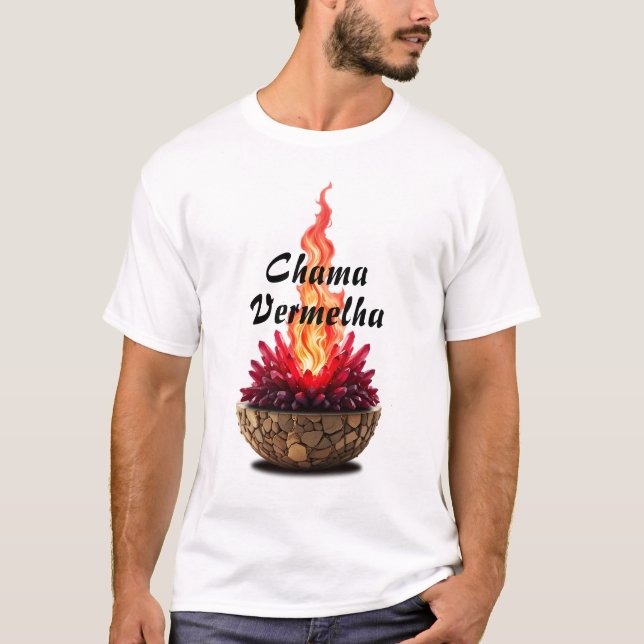 Camiseta Masculina Básica Chama Sagrada-6 (Frente)