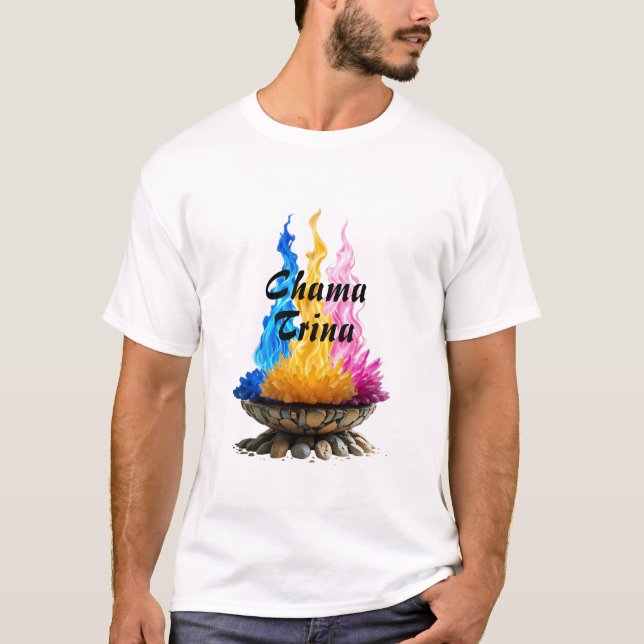 Camiseta Masculina Básica Chama Trina (Frente)