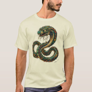 Camiseta Masculina Básica Cobra Tribal