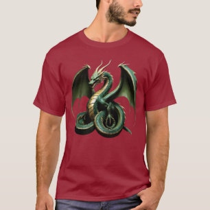 Camiseta Masculina Básica Dragão Cobra 