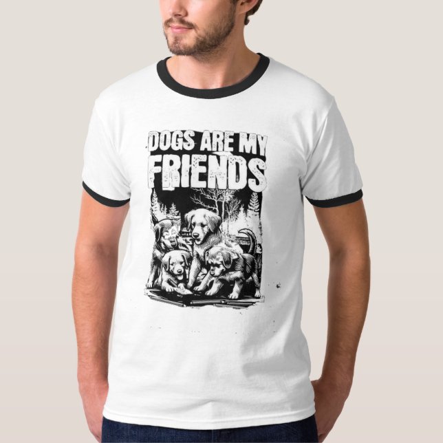 Camiseta masculina básica estilo ringue com design (Frente)