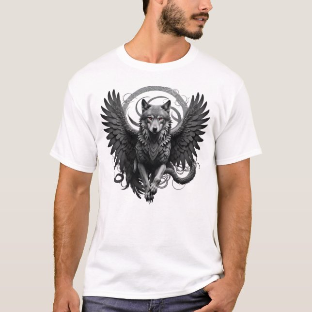 Camiseta Masculina Básica Lobo Águia-2 (Frente)