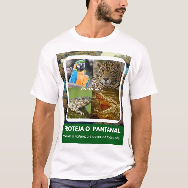 Camiseta Masculina Básica Pantanal (Frente)