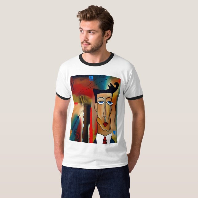 Camiseta Masculina Básica Ringer (Frente Completa)