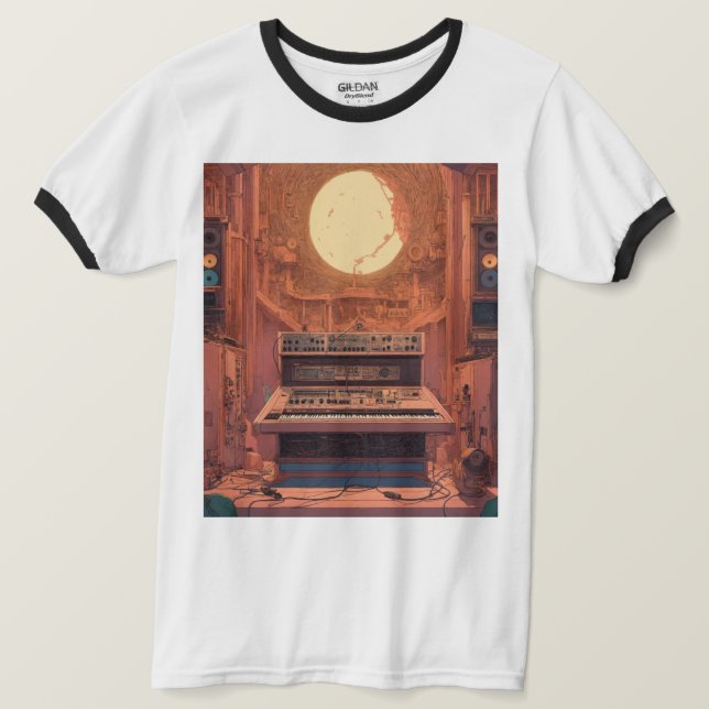 Camiseta Masculina Básica Ringer (Frente do Design)