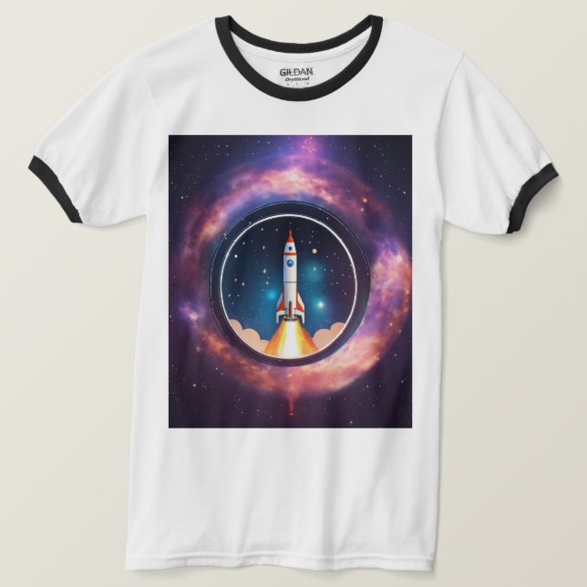 Camiseta Masculina Básica Ringer (Frente do Design)