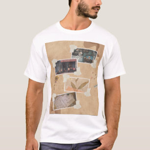 Camiseta Masculina Branca com Estampa Gráfica Artí