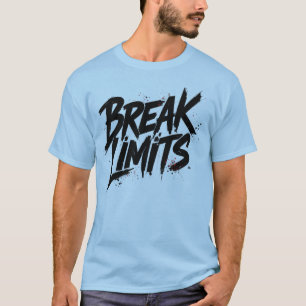 Camiseta Masculina Break Limits Motivacional Tipog