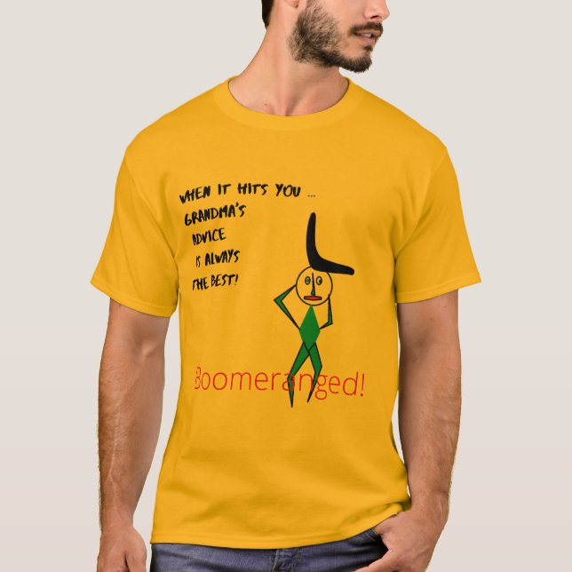Camiseta masculina bumerangada (Frente)