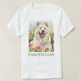 Camiseta Masculina – Camisa de Pai do Samoyed para