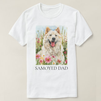 Camiseta Masculina – Camisa de Pai do Samoyed para