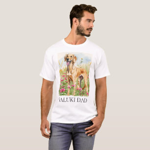 Camiseta masculina - Camisa Saluki Dad para amante