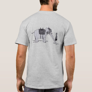 Camiseta masculina cinza com elefante atualizado a
