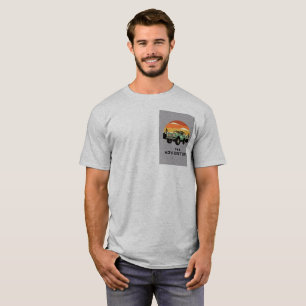 Camiseta Masculina Cinza com Gráfico Impresso Adve