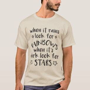 Camiseta Masculina Citação Inspiradora - Arco-íris