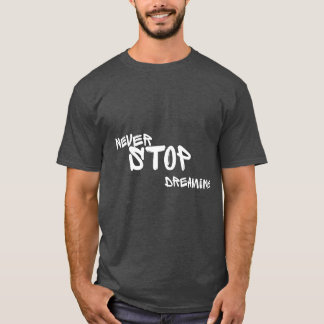 Camiseta masculina citação motivacional Nunca Pare
