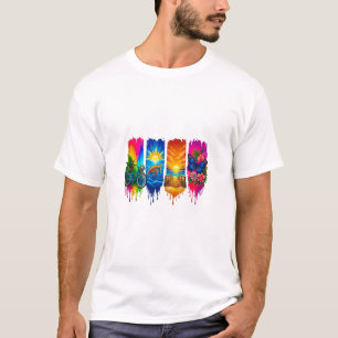 Camiseta Masculina Color Splash 🎨🔥✨   Arte Urban