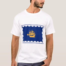 Camiseta masculina com a bandeira da cidade de Que