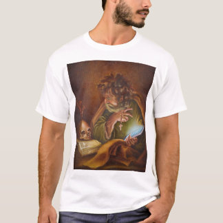 Camiseta masculina com arte contemporânea impressa