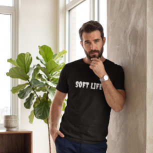 Camiseta masculina com citação Soft Life Camiset