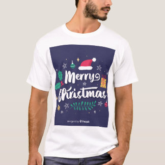 Camiseta masculina com Design de Natal Feliz