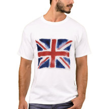 Camiseta masculina com design union jack