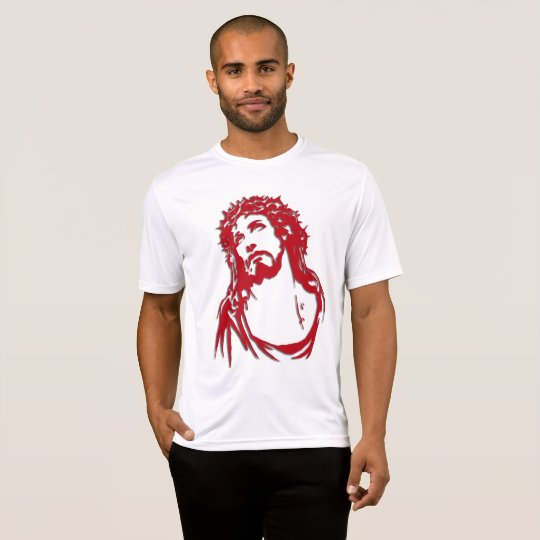 Camiseta masculina com imagem de Cristo
