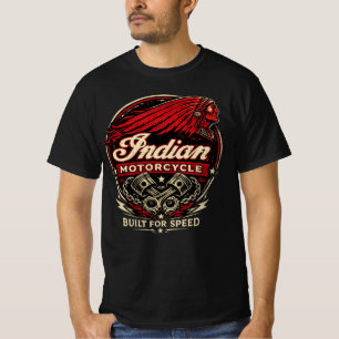 Camiseta Masculina com Logotipo da Indian Motorcyc