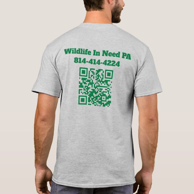 Camiseta masculina com logotipo da WIN com código  (Verso)