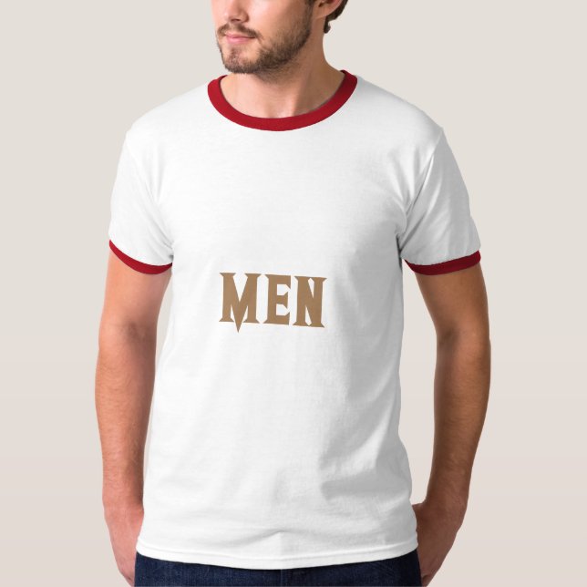 Camiseta Masculina com Texto Personalizado Cor Mar (Frente)