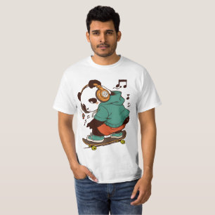 Camiseta Masculina Cool Panda Skater C Streetwea