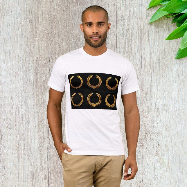 Camiseta Masculina Coroa de Louros Dourada (Criador carregado)