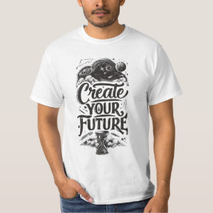 Camiseta Masculina Criar Seu Futuro Inspirador Mís