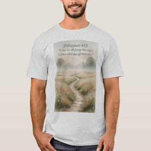 Camiseta masculina cristã Filipenses 4:13