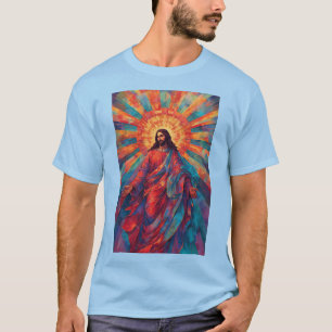 Camiseta Masculina Cristã Jesus Ressuscitado Color
