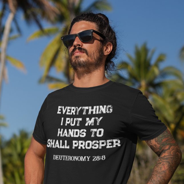 Camiseta masculina cristã Prosper (Criador carregado)