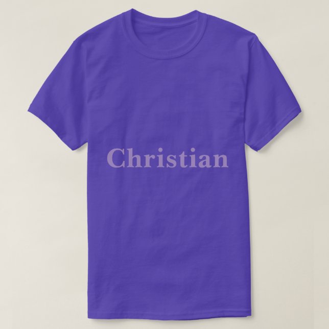 Camiseta Masculina Cristã Roxa (Frente do Design)