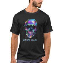 Camiseta Masculina Cyberpunk Cyber Skull Decadênci