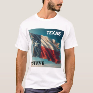 Camiseta masculina da bandeira do Texas 