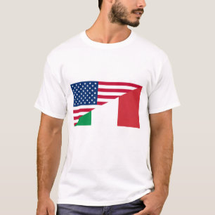 Camiseta masculina da bandeira ítalo-americana
