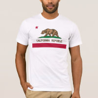 Camiseta masculina da República da Califórnia