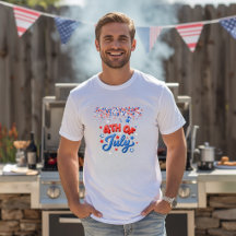 Camiseta masculina de 4 de Julho