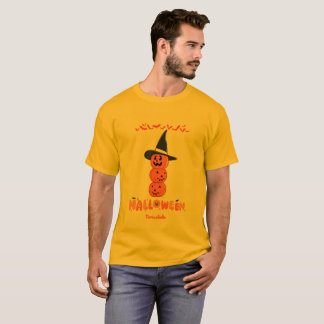 Camiseta masculina de abóbora de Halloween fofa
