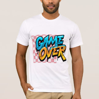 Camiseta masculina de água-forte azul abstrata