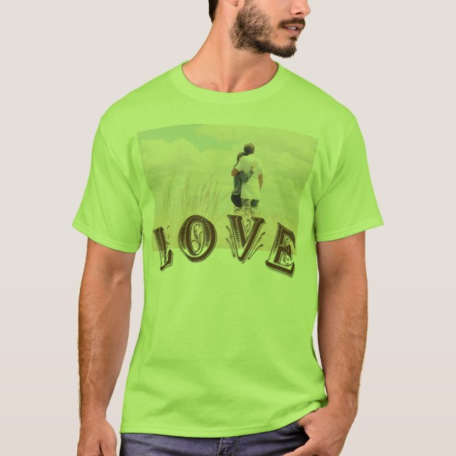 Camiseta masculina de amor (Frente)
